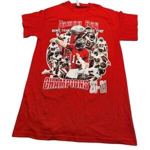 NFL Tampa Bay Buccaneers Red T-shirt Unique Home Team Champions 20-21 Size M